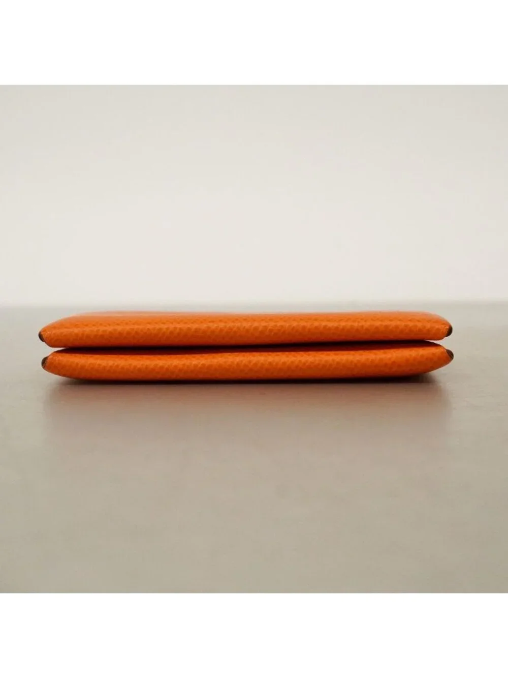 Hermes Coin Case Calvi Verso Veau Epsom Orange Minyan Celeste Silver